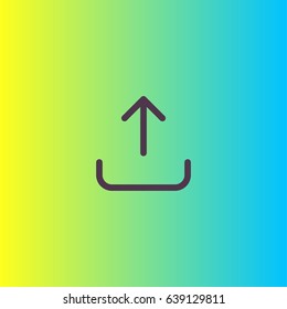 Upload icon. Line style upload vector