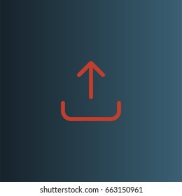 Upload icon. Line style upload vector