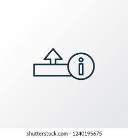 Upload icon line symbol. Premium quality isolated uploading element in trendy style.