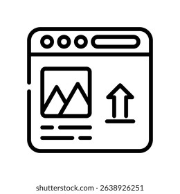Upload Icon Line Vector Illustration