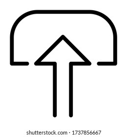 Upload - icon line vector - user interface UI icons