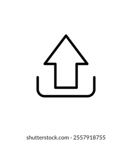 Upload icon logo design. load data sign and symbol