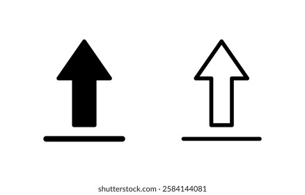 Upload icon logo design. load data sign and symbol