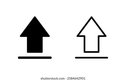 Upload icon logo design. load data sign and symbol