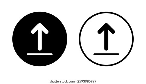Upload icon logo design. load data sign and symbol