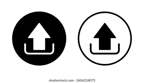 Upload icon logo design. load data sign and symbol