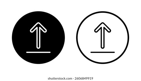 Upload icon logo design. load data sign and symbol
