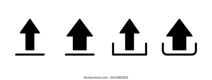 Carregar design do logotipo do ícone. carregar símbolo e sinal de dados
