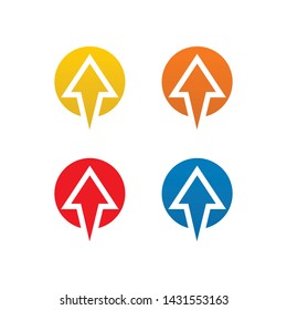 Upload icon logo design vector template