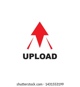 Upload icon logo design vector template