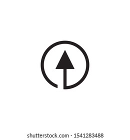 Upload icon logo design vector template