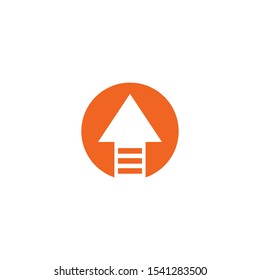 Upload icon logo design vector template