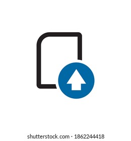 Upload icon logo design vector template