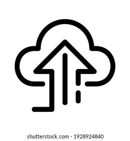 Upload-Symbol oder Logo einzeln auf Zeichen, Vektorgrafik - hochwertige Vektorsymbole in schwarzem Stil

