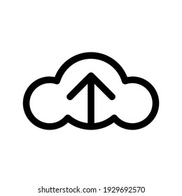 Upload-Symbol oder Logo einzeln auf Zeichen, Vektorgrafik - hochwertige Vektorsymbole in schwarzem Stil
