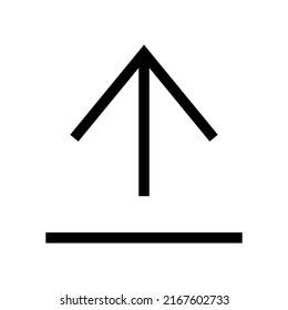 Upload-Symbol oder Logo einzeln auf Zeichen, Vektorgrafik - hochwertige Vektorsymbole in schwarzem Stil
