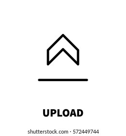 Upload icon or logo in modern line style. High quality black outline pictogram for web site design and mobile apps. Vector illustration on a white background.