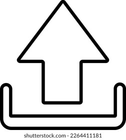 upload icon minimal icon illustration. Arrow sign