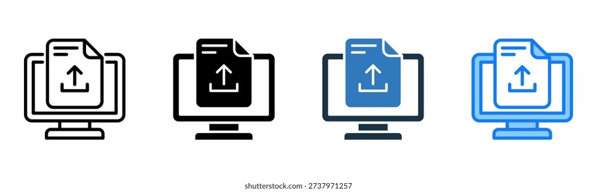 Upload icon multiple style Vector Illustration