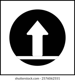 Upload icon. Upload icon on black background, vector illustration.