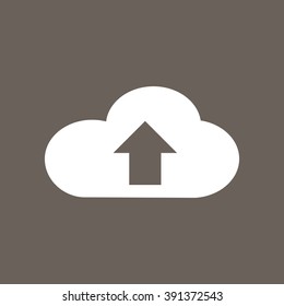 Upload Icon on Dark Gray Color. Eps-10.