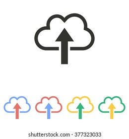 Upload  icon  on white background. Vector illustration.
