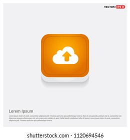 Upload Icon Orange Abstract Web Button - Free vector icon