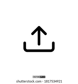 upload icon outline vector design