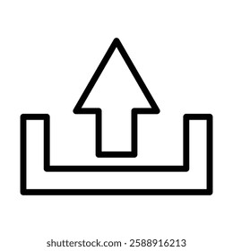 Upload Icon Outline vector symbol sign