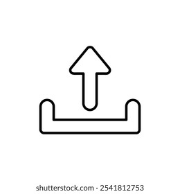 Upload icon Outline vector for web ui