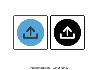 Upload Icon. Icon related to download. solid icon style. Simple vector design editable