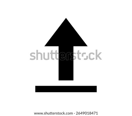 Upload icon represents file transfer and data sharing. Up arrow icon. Send file icon, upload sign, upload arrow vector design and illustration.
