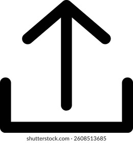 Upload icon. Scroll arrow up icon. Uploading file, sending symbol.