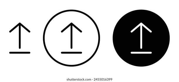 Hochladener Symbolsatz. Hochladen-Button für Datei, Bild und Dokument.