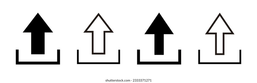 Upload icon set illustration. load data sign and symbol