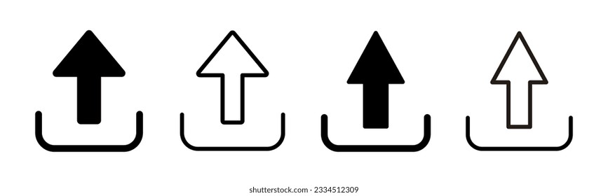 Cargar ilustración de conjunto de iconos. símbolo y signo de datos de carga
