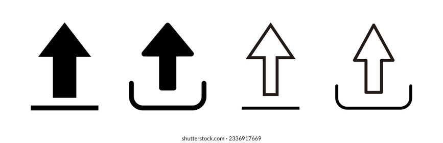 Cargar ilustración de conjunto de iconos. símbolo y signo de datos de carga