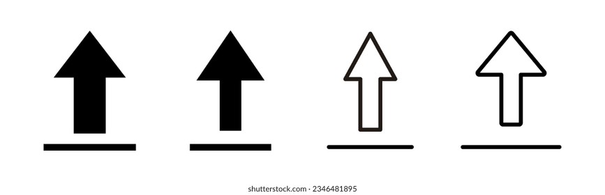 Icon-Set-Illustration hochladen. Ladedatenzeichen und -zeichen