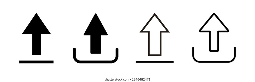 Upload icon set illustration. load data sign and symbol