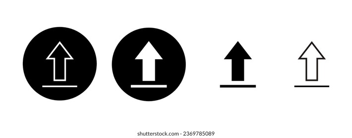 Upload icon set illustration. load data sign and symbol