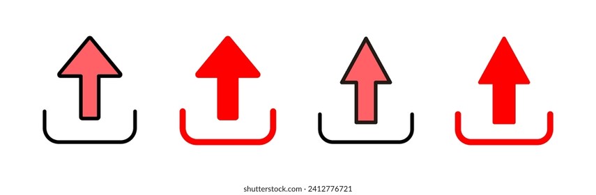 Upload icon set illustration. load data sign and symbol