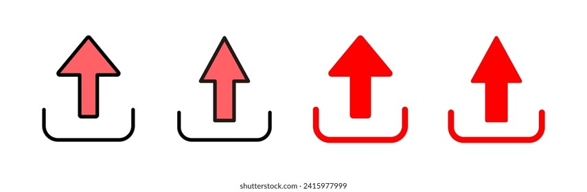 Cargar ilustración de conjunto de iconos. símbolo y signo de datos de carga