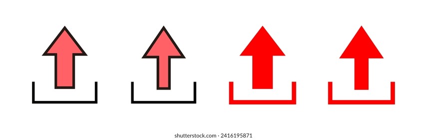 Upload icon set illustration. load data sign and symbol