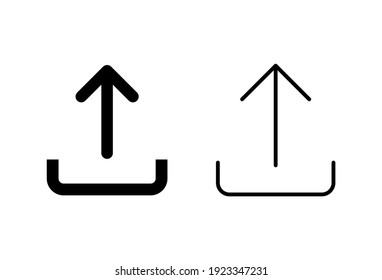 Upload icon set. load data symbol
