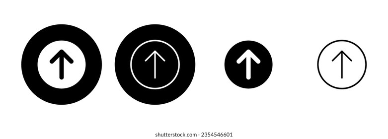 Upload icon set. load data symbol