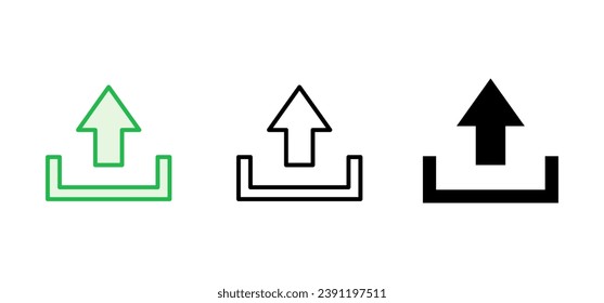 Upload icon set. load data symbol