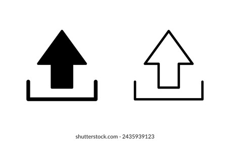 Upload icon set. load data symbol