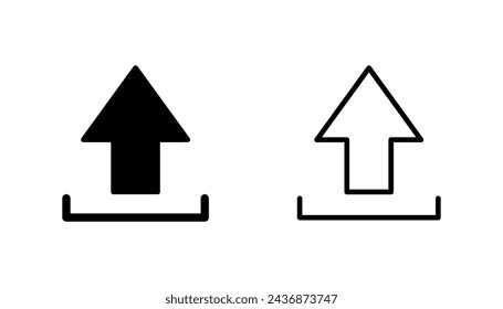 Upload icon set. load data symbol
