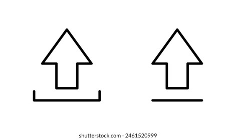 Upload icon set. load data symbol