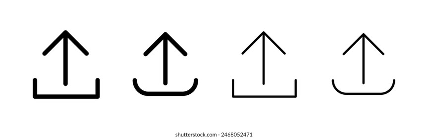 Upload icon set. load data symbol